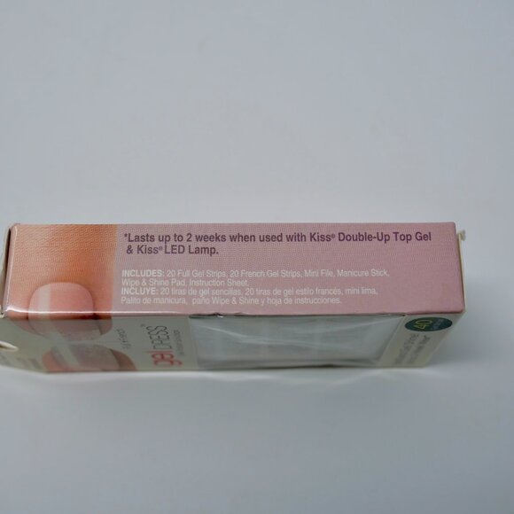 Kiss Gel Dress Full / French Strips - 40 Gel Strips MY SPACE Silver Sparkle - Picture 2 of 4